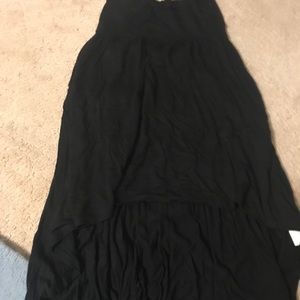 High low black skirt